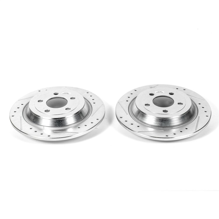 Cross Drilled And Slotted Brake Rotors Front