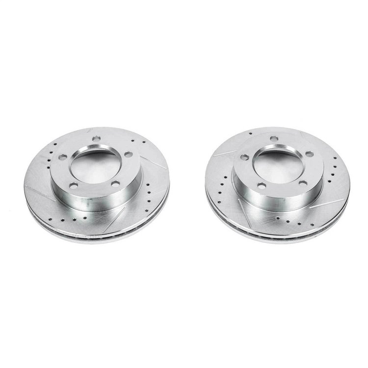 Cross Drilled And Slotted Brake Rotor Front