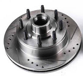 AR8546XL Evolution Drilled And Slotted Front Brake Rotor Fits 1995-2007 Ford E-Series Vans [Left/Driver Side]