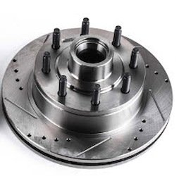 AR8546XR Evolution Drilled And Slotted Front Brake Rotor Fits 1995-2007 Ford E-Series Vans [Right/Passenger Side]