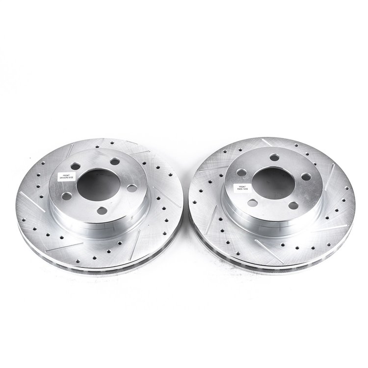 Cross-Drilled and Slotted Brake Rotors Front