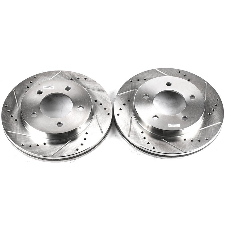 Cross-Drilled and Slotted Brake Rotors Front