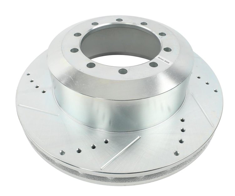 Extreme Performance Drilled And Slotted Brake Rotor Fits Select 1999-2019 Ford E/F Series Trucks [Rear Left/Driver Side]