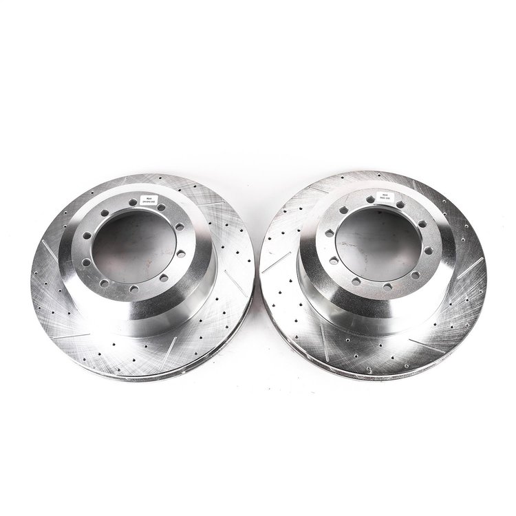 Extreme Performance Drilled And Slotted Brake Rotor Fits Select 1999-2019 Ford E/F Series Trucks [Rear]