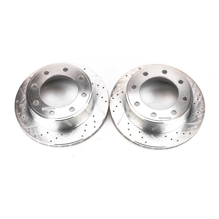 Cross-Drilled and Slotted Brake Rotors Rear