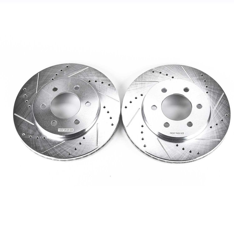 Cross-Drilled and Slotted Brake Rotors Front