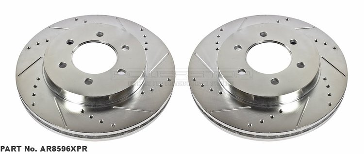 Cross-Drilled and Slotted Brake Rotors Front