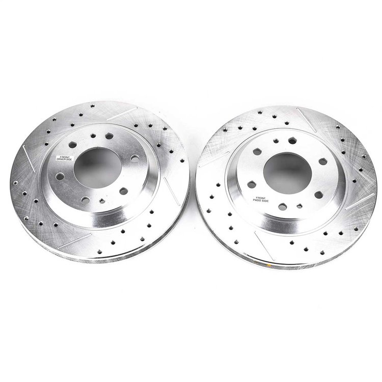 Cross-Drilled and Slotted Brake Rotors Front