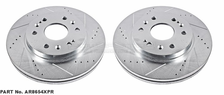 Cross-Drilled and Slotted Brake Rotors Front