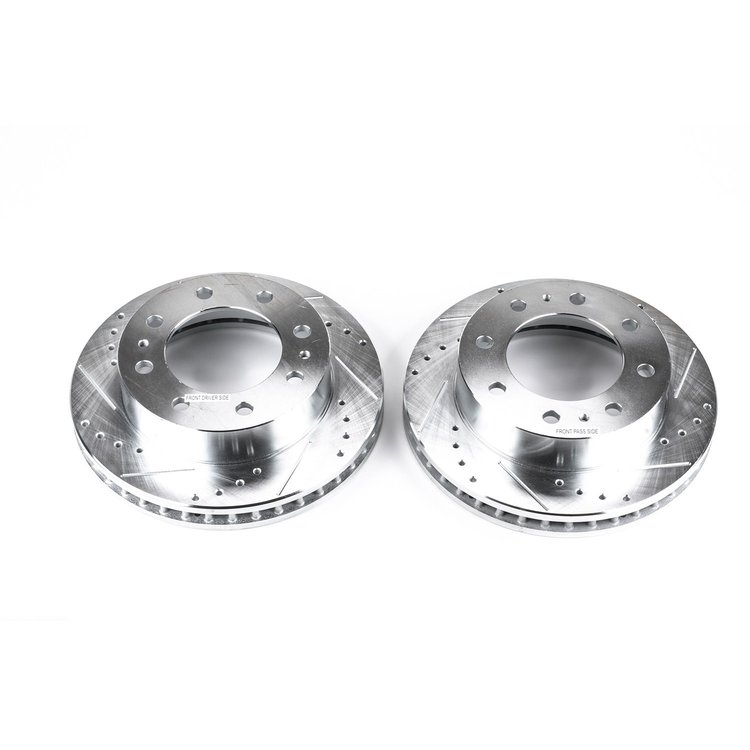 Cross-Drilled and Slotted Brake Rotors Front