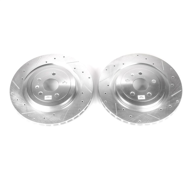 Cross-Drilled and Slotted Brake Rotors Rear