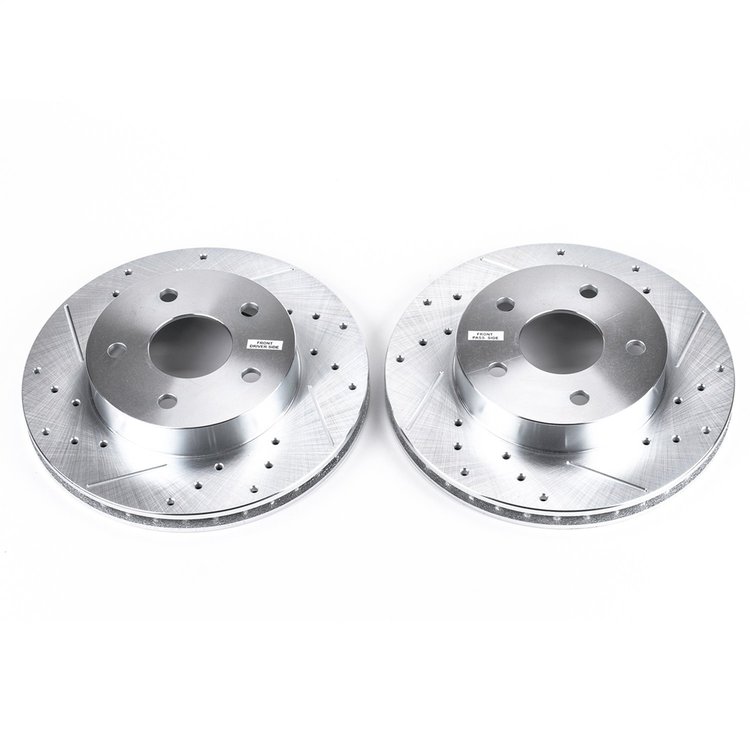 Cross-Drilled and Slotted Brake Rotors Front