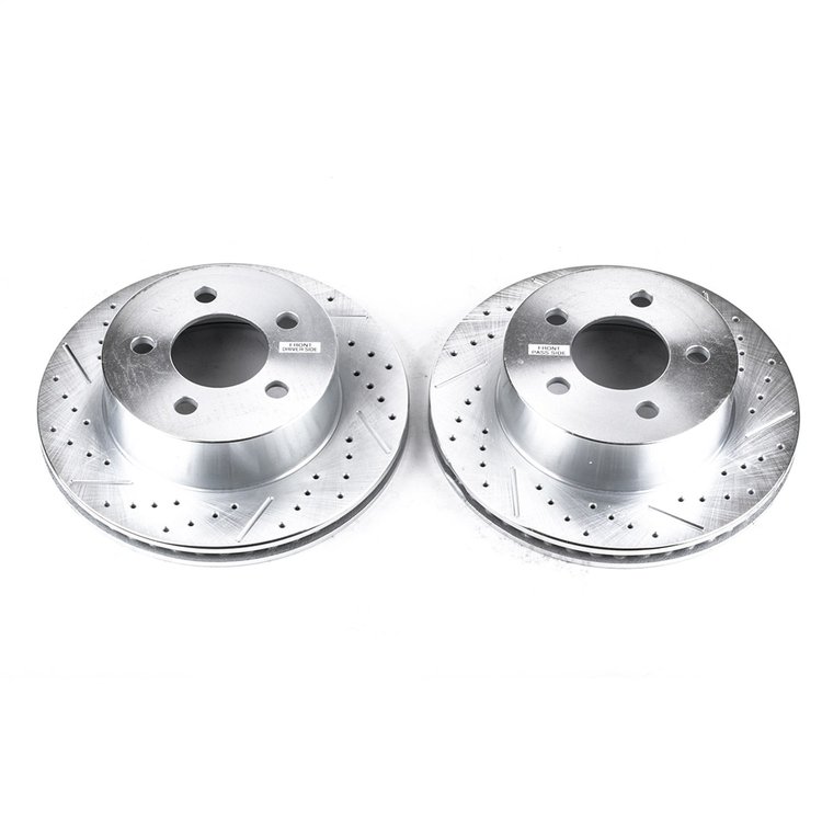 Cross-Drilled and Slotted Brake Rotors Front