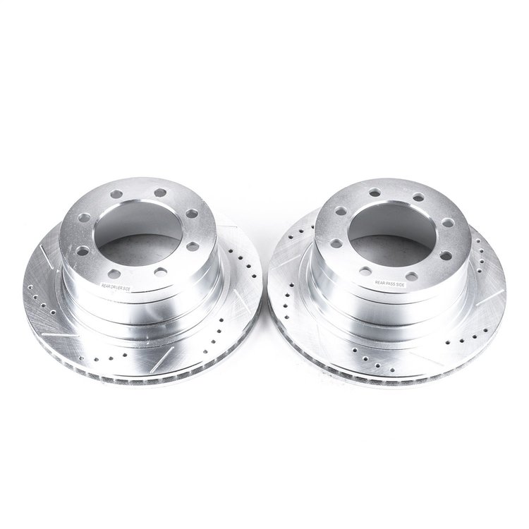 Cross-Drilled and Slotted Brake Rotors Rear