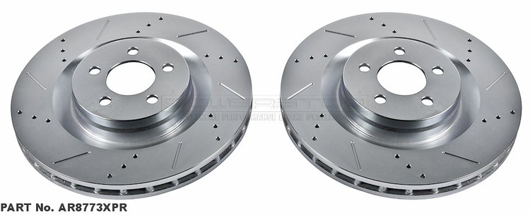 Cross-Drilled and Slotted Brake Rotors Front