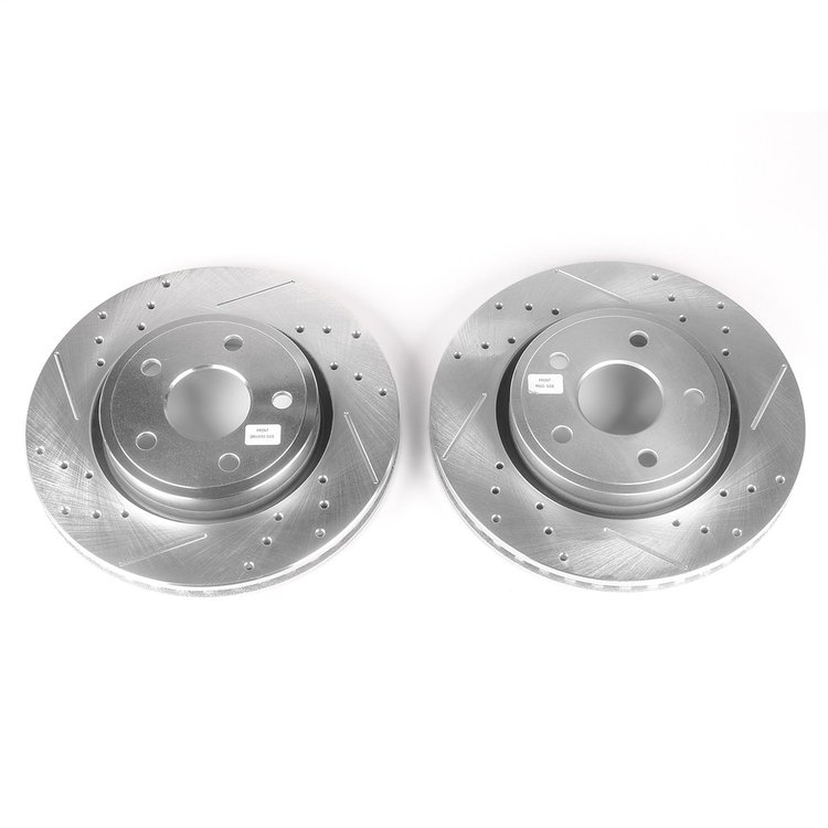 Cross-Drilled and Slotted Brake Rotors Front