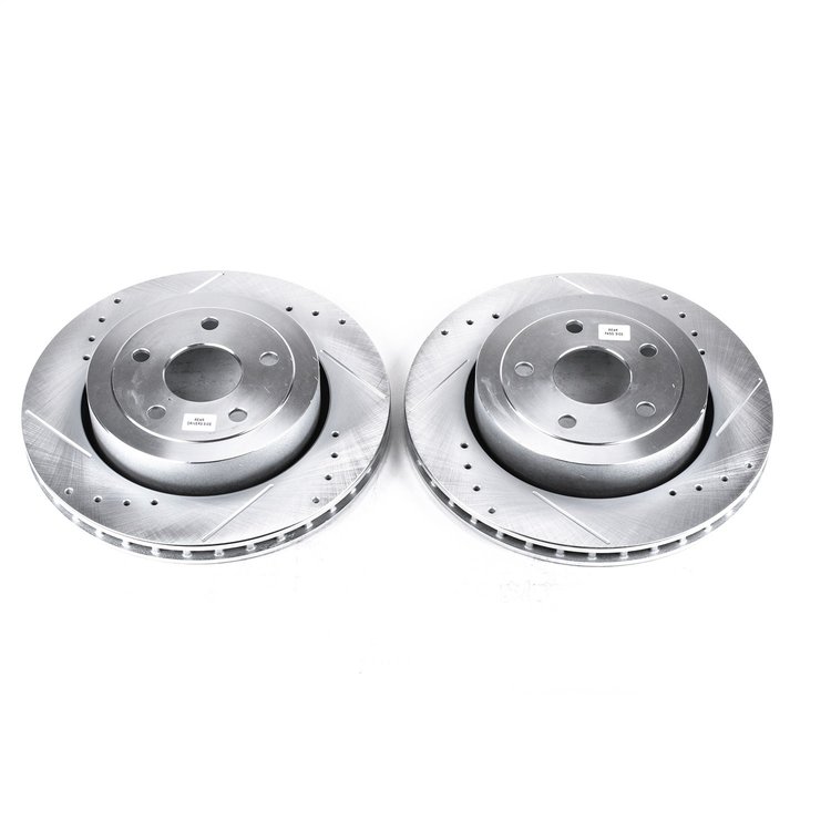 Cross-Drilled and Slotted Brake Rotors Rear