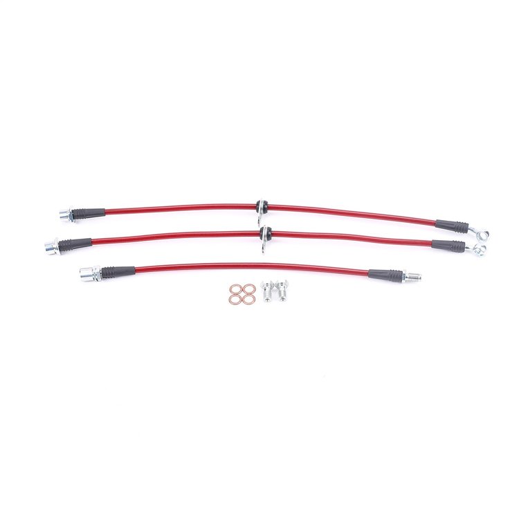 Braided Stainless Steel Hose Kit - 1995-1999 Toyota Tacoma 4WD - Front & Rear Set