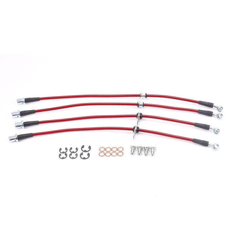 Braided Stainless Steel Hose Kit - 2004-2007 Subaru Impreza - Front & Rear Set
