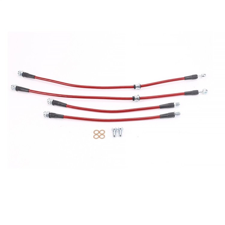 Braided Stainless Steel Hose Kit - 1994-1999 Mitsubishi Eclipse - Front & Rear Set