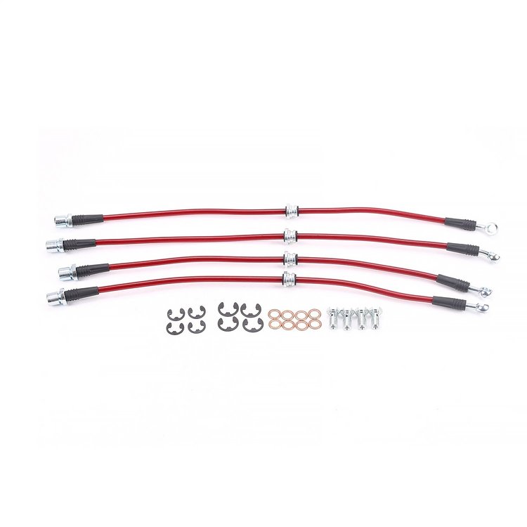 Braided Stainless Steel Hose Kit - 1990-1999 Subaru Legacy w/Rear Disc Brakes - 1998-2001 Impreza RS - Front & Rear Set