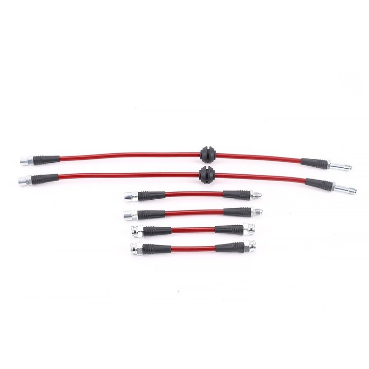 Braided Stainless Steel Hose Kit - 1996-1999 Volkswagen Golf GL & GTI - w/Rear Disc Brakes - Front & Rear Set