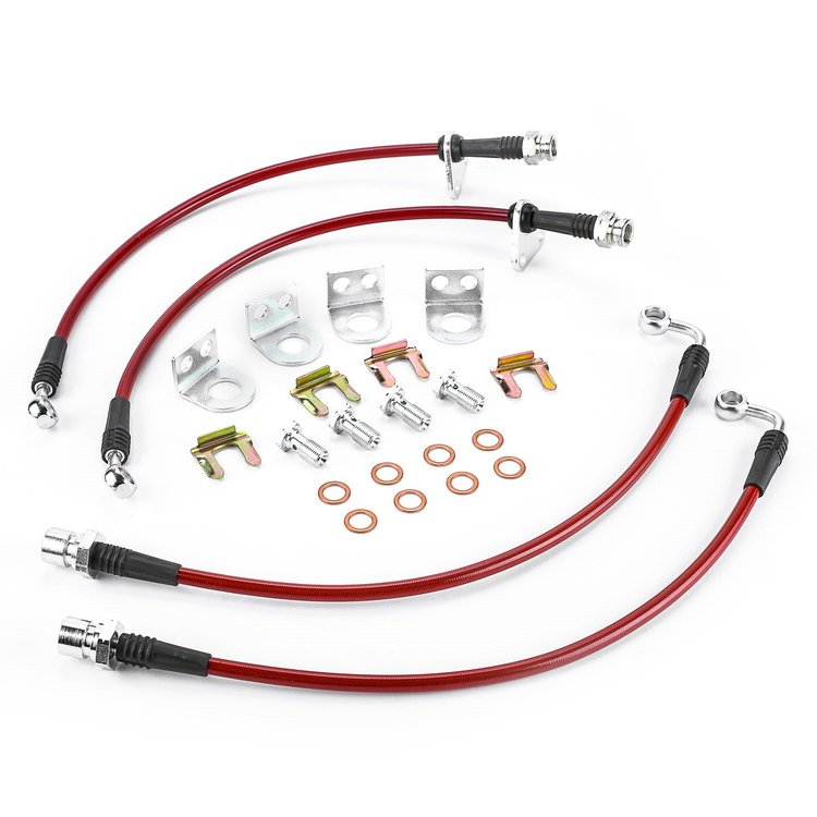 Braided Stainless Steel Hose Kit - 2006-2015 Mazda MX-5 Miata - Front & Rear Set