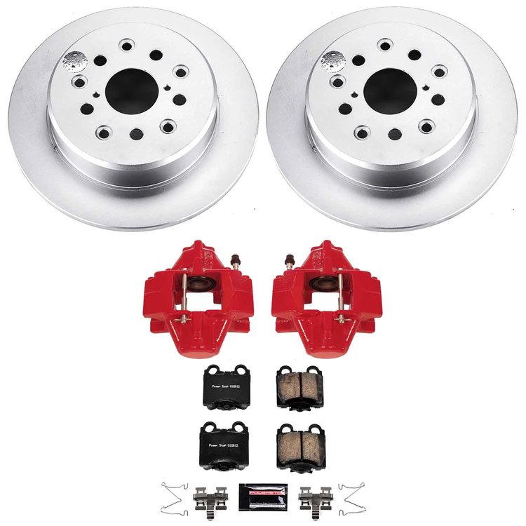 Z23 Daily Driver Premium Carbon-Fiber Ceramic Pad, Fully Coated Rotor, and Powder Coated Caliper Kit for 2001-2005 Lexus GS430
