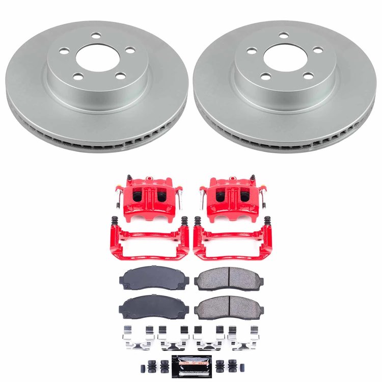 Z23 Daily Driver Premium Carbon-Fiber Ceramic Pad, Fully Coated Rotor, and Powder Coated Caliper Kit for 2005-2007 Mazda B3000