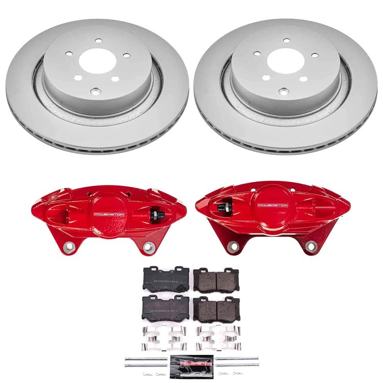 Z23 Daily Driver Premium Carbon-Fiber Ceramic Pad, Fully Coated Rotor, and Powder Coated Caliper Kit for 2011-2013 INFINITI M37
