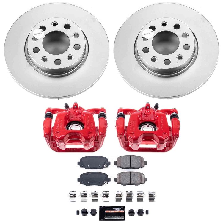 Z23 Daily Driver Premium Carbon-Fiber Ceramic Pad, Fully Coated Rotor, and Powder Coated Caliper Kit for 2015-2023 Jeep Renegade
