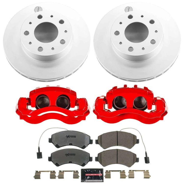 Z36 Truck and Tow Premium Carbon-Fiber Ceramic Pad, Fully Coated Rotor, and Powder Coated Caliper Kit for 2014-2025 Ram