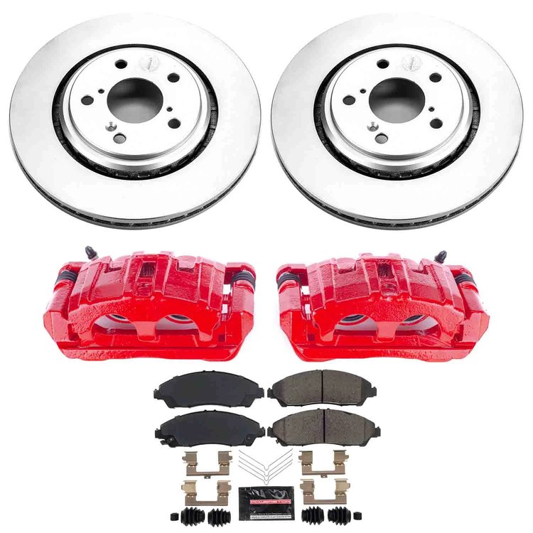Z23 Daily Driver Premium Carbon-Fiber Ceramic Pad, Fully Coated Rotor, and Powder Coated Caliper Kit for 2017-2019 Acura MDX