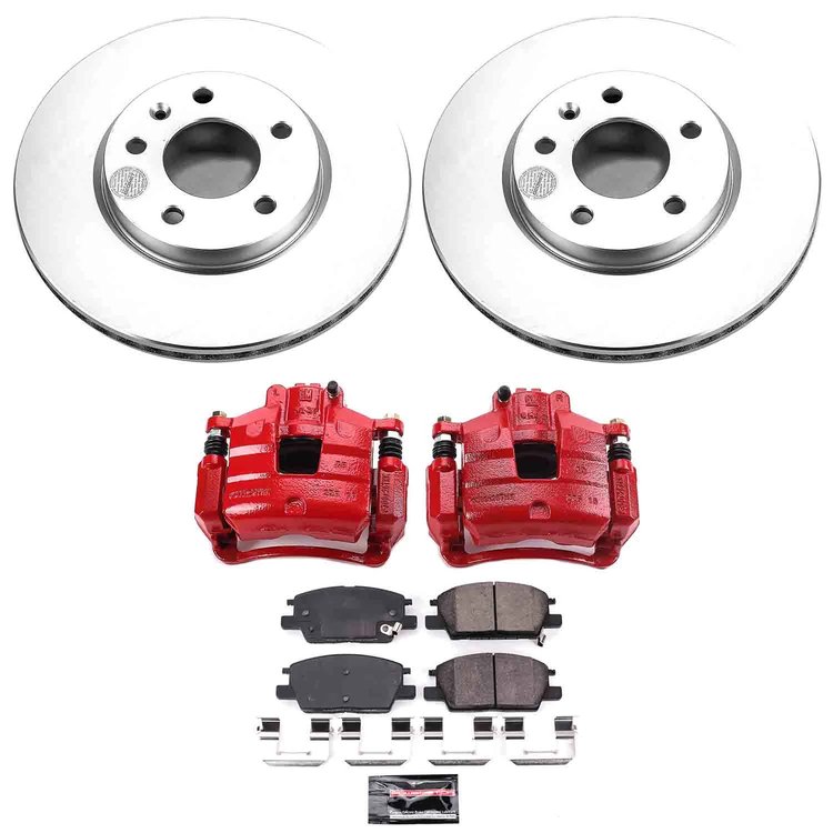 Z23 Daily Driver Premium Carbon-Fiber Ceramic Pad, Fully Coated Rotor, and Powder Coated Caliper Kit for 2018-2020 Buick Regal