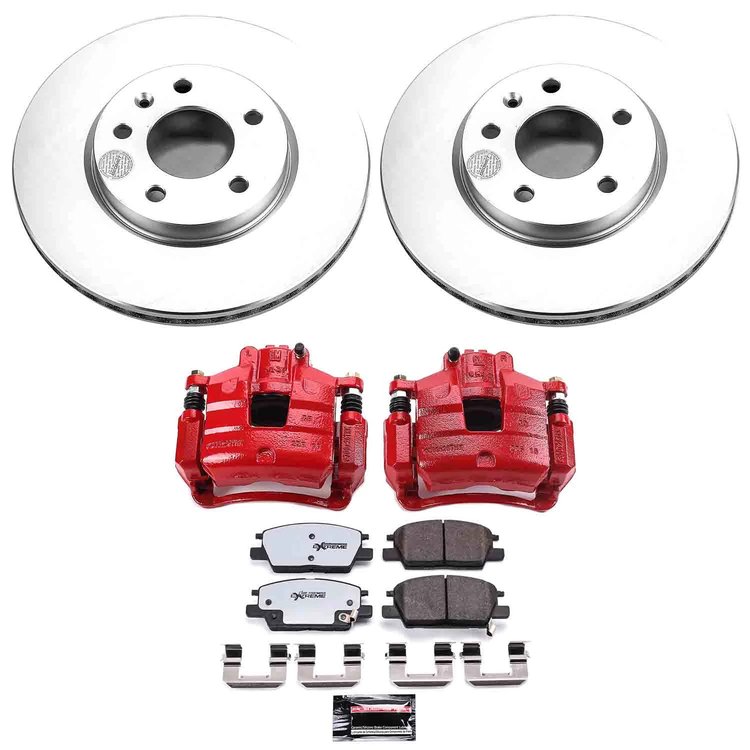 Z36 Truck and Tow Premium Carbon-Fiber Ceramic Pad, Fully Coated Rotor, and Powder Coated Caliper Kit for 2018-2020 Buick Regal