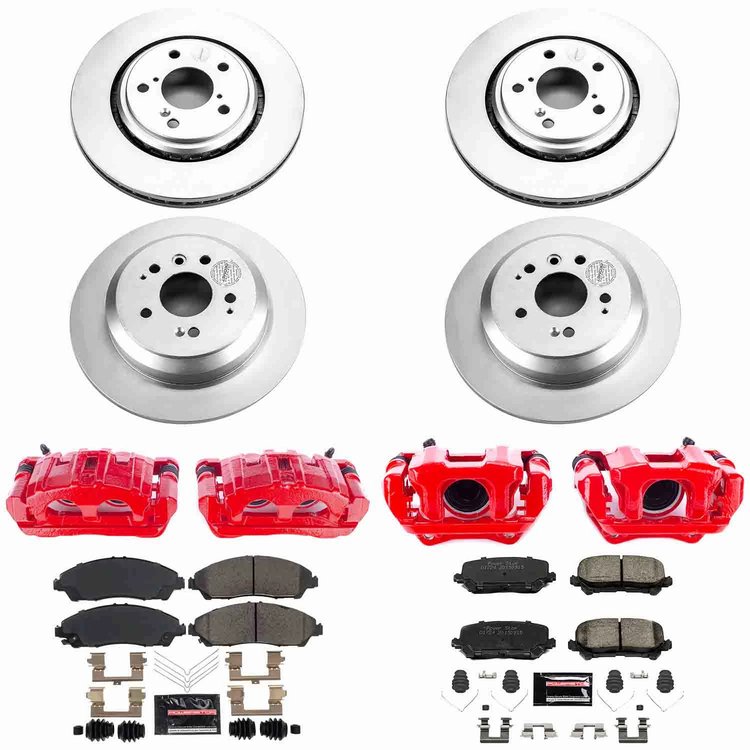 Z23 Daily Driver Premium Carbon-Fiber Ceramic Pad, Fully Coated Rotor, and Powder Coated Caliper Kit for 2017-2020 Honda