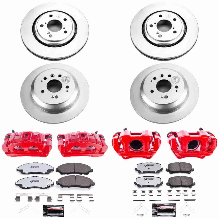 Z36 Truck and Tow Premium Carbon-Fiber Ceramic Pad, Fully Coated Rotor, and Powder Coated Caliper Kit for 2017-2020 Honda