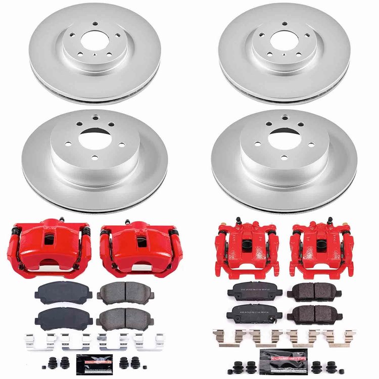 Z23 Daily Driver Premium Carbon-Fiber Ceramic Pad, Fully Coated Rotor, and Powder Coated Caliper Kit for 2016-2020 Nissan Maxima