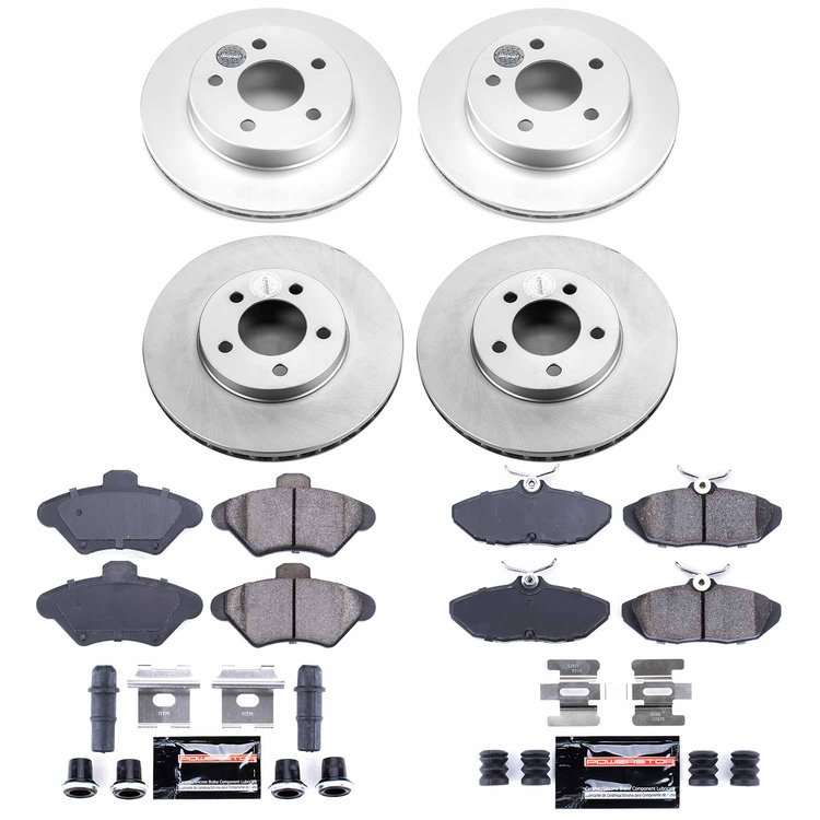Z23 Daily Driver Premium Carbon-Fiber Ceramic Brake Pad and Fully Coated Rotor Kit for 1993-1997 Ford Thunderbird