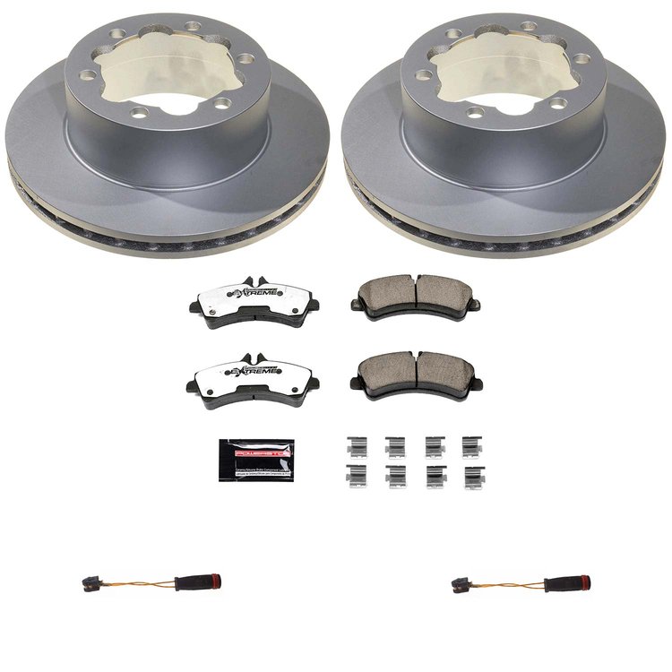 Z36 Truck & Tow Premium Carbon-Fiber Ceramic Brake Pad and Fully Coated Rotor Kit for 2010-2018 Freightliner Sprinter 3500
