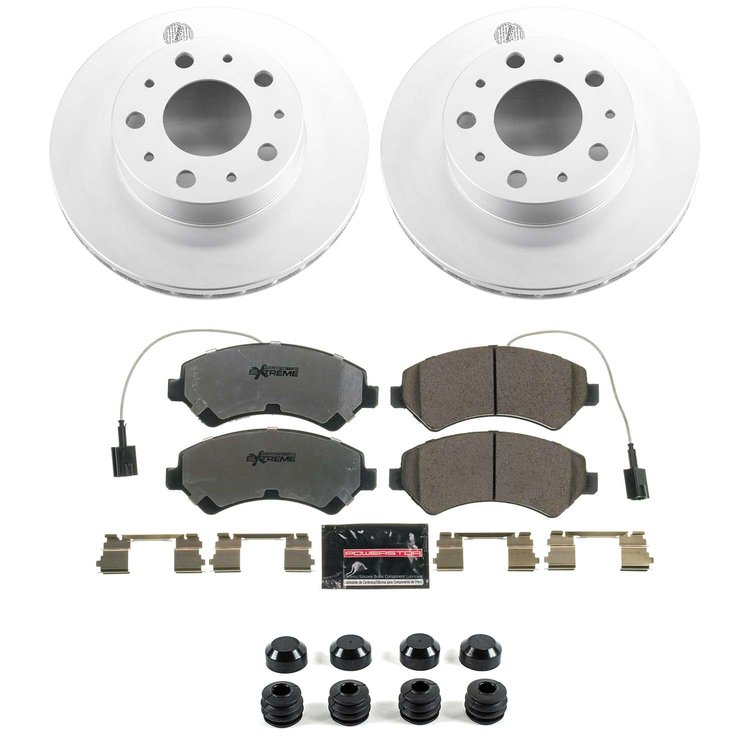Z36 Truck & Tow Premium Carbon-Fiber Ceramic Brake Pad and Fully Coated Rotor Kit for 2014-2025 Ram ProMaster 2500