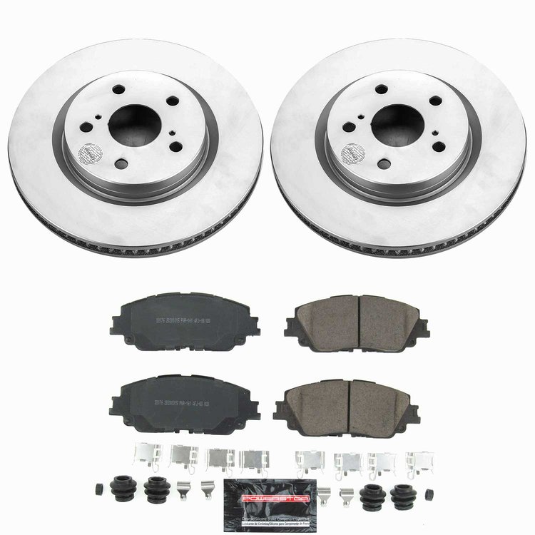 Z23 Daily Driver Premium Carbon-Fiber Ceramic Brake Pad and Fully Coated Rotor Kit for 2018-2024 Toyota Camry