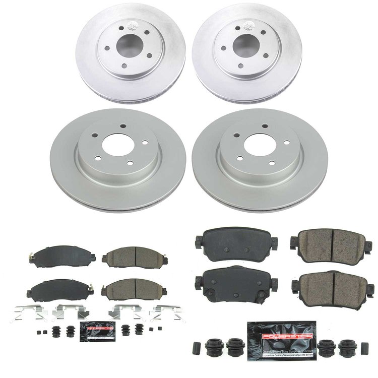 Z23 Daily Driver Premium Carbon-Fiber Ceramic Brake Pad and Fully Coated Rotor Kit for 2018-2025 Nissan LEAF
