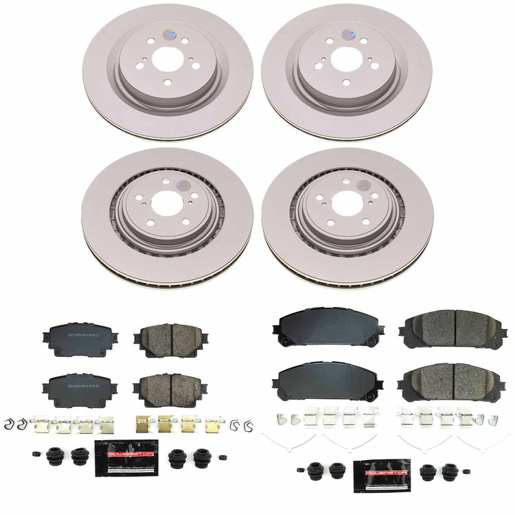 Z23 Daily Driver Premium Carbon-Fiber Ceramic Brake Pad and Fully Coated Rotor Kit for 2023-2025 Lexus RX350