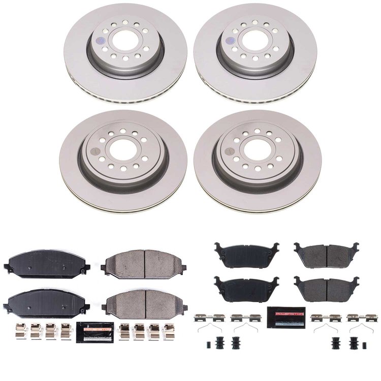 Z23 Daily Driver Premium Carbon-Fiber Ceramic Brake Pad and Fully Coated Rotor Kit for 2021-2025 Ram 1500