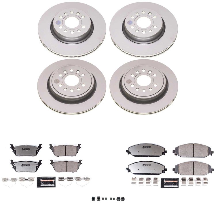 Z36 Truck & Tow Premium Carbon-Fiber Ceramic Brake Pad and Fully Coated Rotor Kit for 2021-2025 Ram 1500