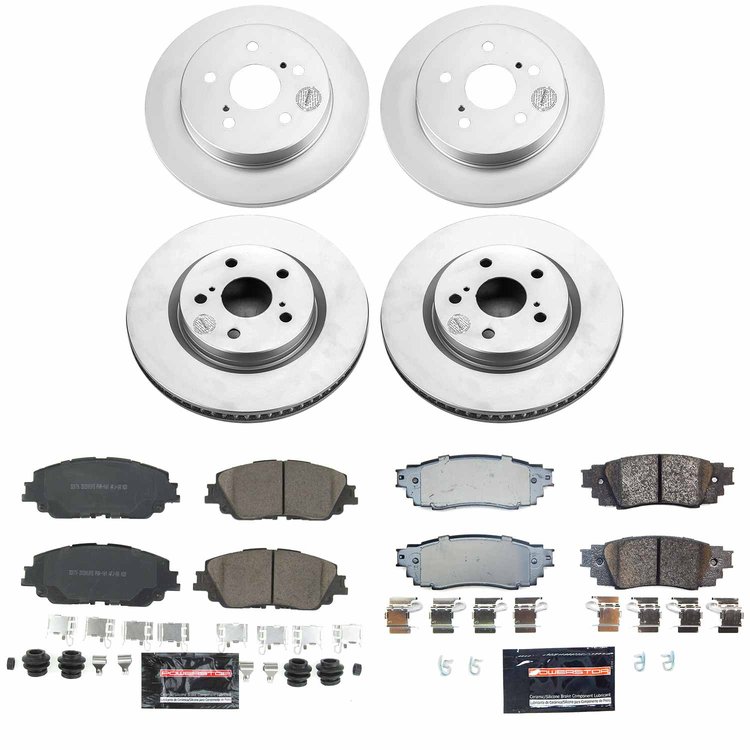 Z23 Daily Driver Premium Carbon-Fiber Ceramic Brake Pad and Fully Coated Rotor Kit for 2025-2026 Toyota Prius