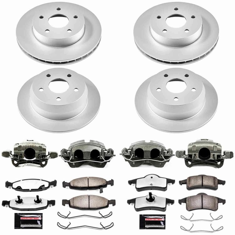 Z36 Truck and Tow Premium Carbon-Fiber Ceramic Pad, Fully Coated Rotor, and Caliper Kit for 1999-2002 Jeep Grand Cherokee