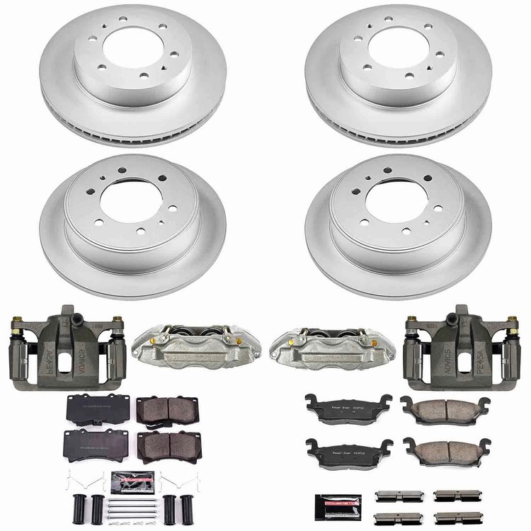 Z23 Daily Driver Premium Carbon-Fiber Ceramic Pad, Fully Coated Rotor, and Caliper Kit for 2006-2010 Hummer H3