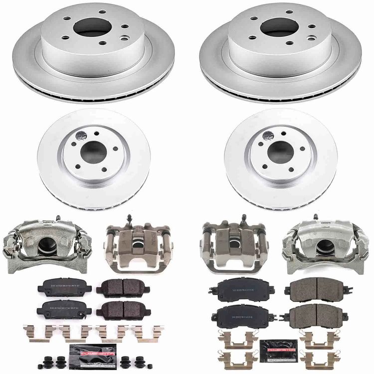 Z23 Daily Driver Premium Carbon-Fiber Ceramic Pad, Fully Coated Rotor, and Caliper Kit for 2014-2017 Nissan LEAF